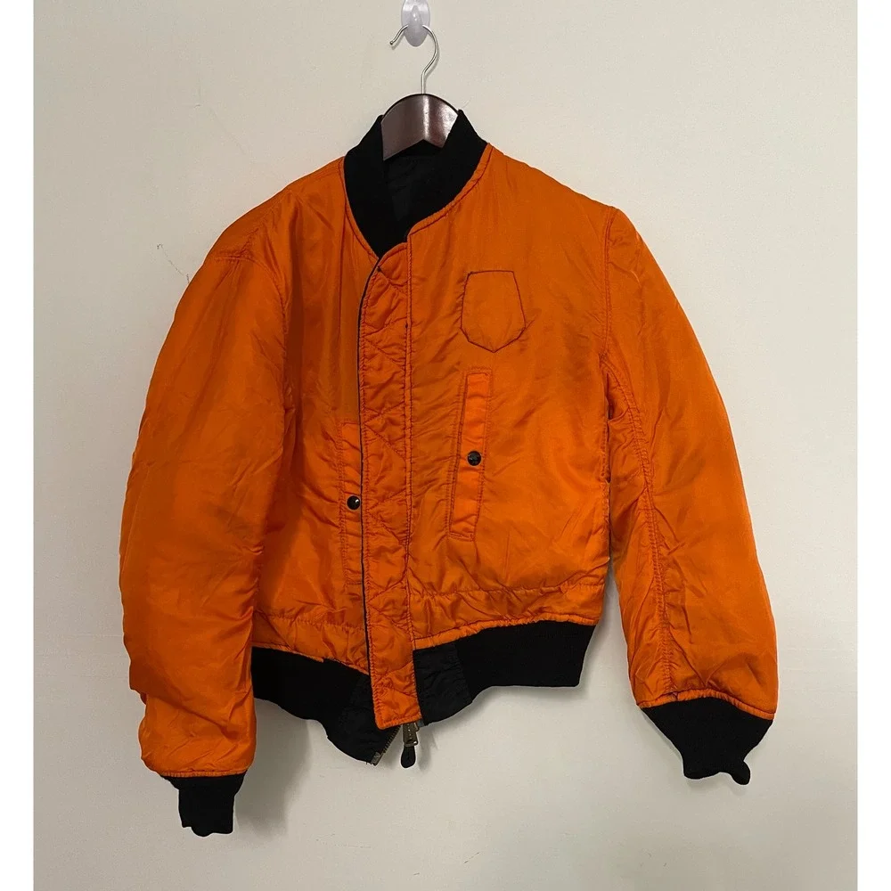 Alpha Industries MA-1 Flight Jacket Black AH-64A Apache Flight Test Small USA